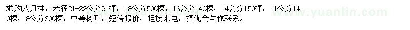求購米徑8、11、14、16、21-22公分桂花