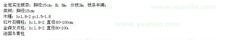 求購(gòu)銀杏、欒樹(shù)、木槿等