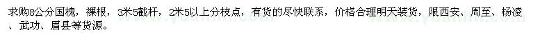 求購8公分國槐