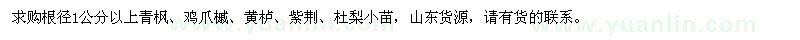 求購青楓、雞爪槭、黃櫨小苗等