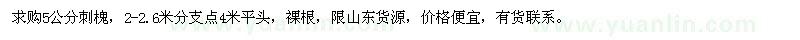 求購5公分刺槐