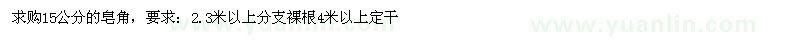 求購15公分皂角