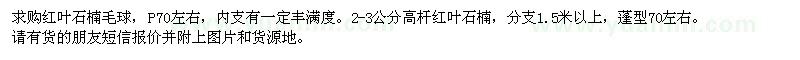 求購紅葉石楠