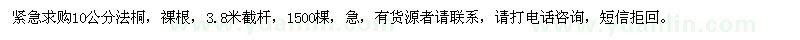 求購10公分法桐