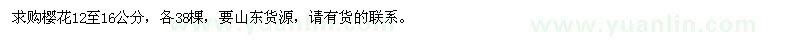 求購12-16公分櫻花