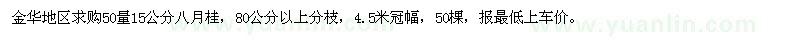 求購50量15公分八月桂