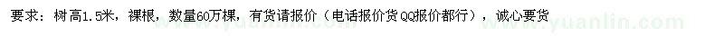 求購高1.5米大葉榕