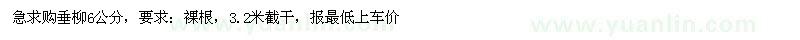 求購6公分垂柳