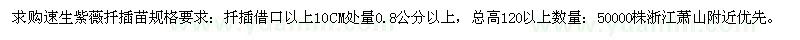 求購0.8公分以上速生紫薇