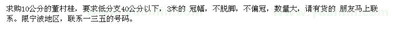 求購10公分董村桂