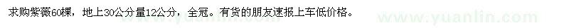 求購地上30公分量12公分紫薇