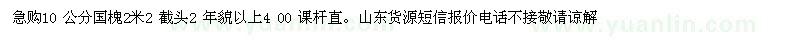 求購10公分國槐