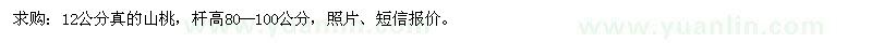 求購12公分山桃