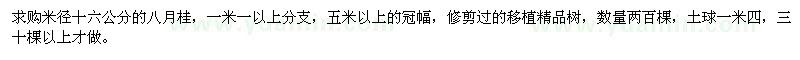 求購米徑15公分八月桂