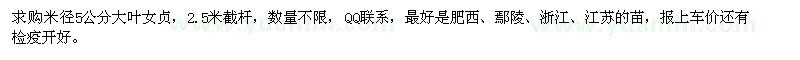 求購米徑5公分大葉女貞