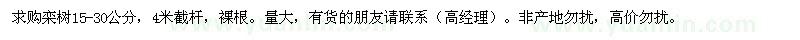 求購4米欒樹
