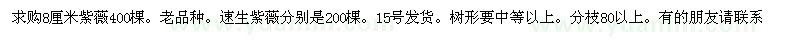 求購8公分紫薇