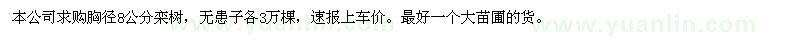 求購欒樹，物患子各3萬棵