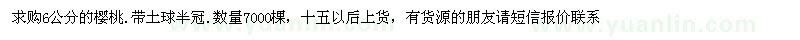 求購6公分的櫻桃