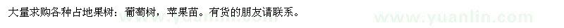 求購各種占地果樹