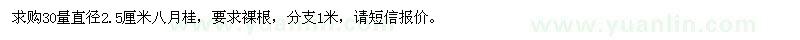 求購(gòu)30量直徑2.5厘米八月桂