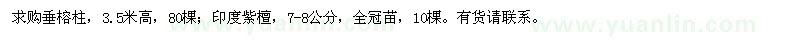 求購垂榕柱,印度紫檀