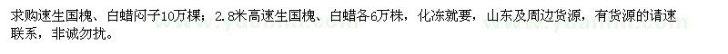 求購速生國槐,白蠟