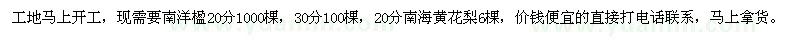 求購(gòu)南洋楹，黃花梨