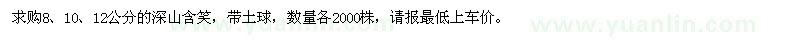求購8,10,12公分的深山含笑