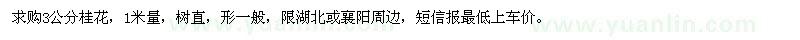 求購3公分桂花
