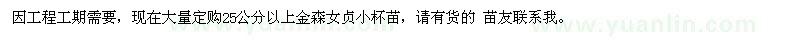 求購25公分以上金森女貞