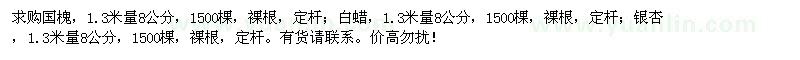 求購國槐,白蠟,銀杏