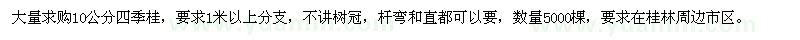 求購(gòu)10公分四季桂