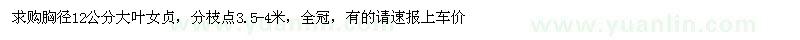 求購(gòu)胸徑12公分大葉女貞
