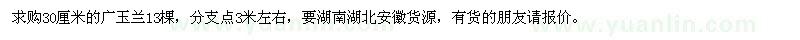 求購30厘米的廣玉蘭