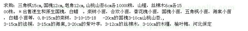 求購(gòu)三角楓15cm