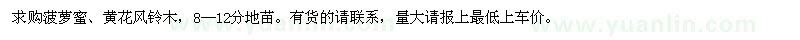 求購菠蘿蜜,黃花風(fēng)鈴木