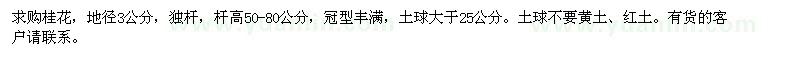 求購地徑3公分的桂花