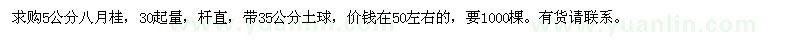 求購5公分八月桂,