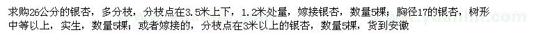 求購銀杏