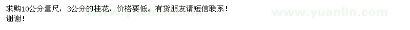 求購10公分量3公分桂花