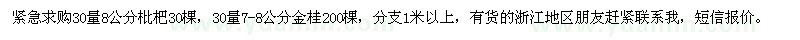 求購(gòu)枇杷、金桂