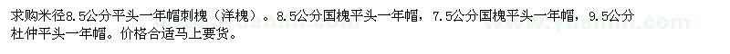 求購刺槐（洋槐）、國槐、杜仲