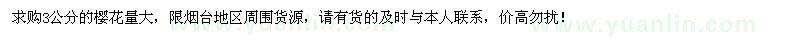 求購3公分的櫻花量大