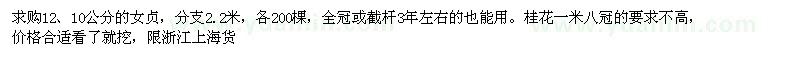 求購女貞,桂花
