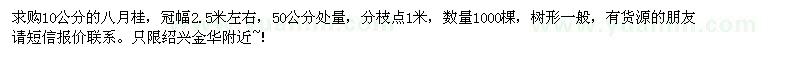 求購(gòu)10公分的八月桂