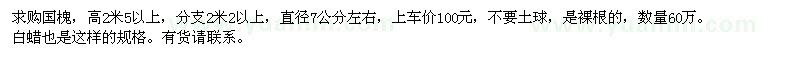 求購國槐,白蠟
