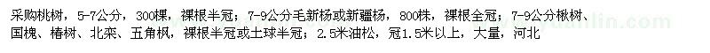 求購(gòu)桃樹,毛新楊或新疆楊,楸樹,國(guó)槐,椿樹,北欒
