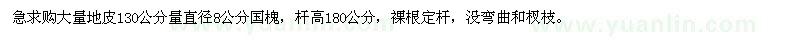 求購直徑8公分國槐