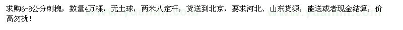 求購6-8公分刺槐4萬棵